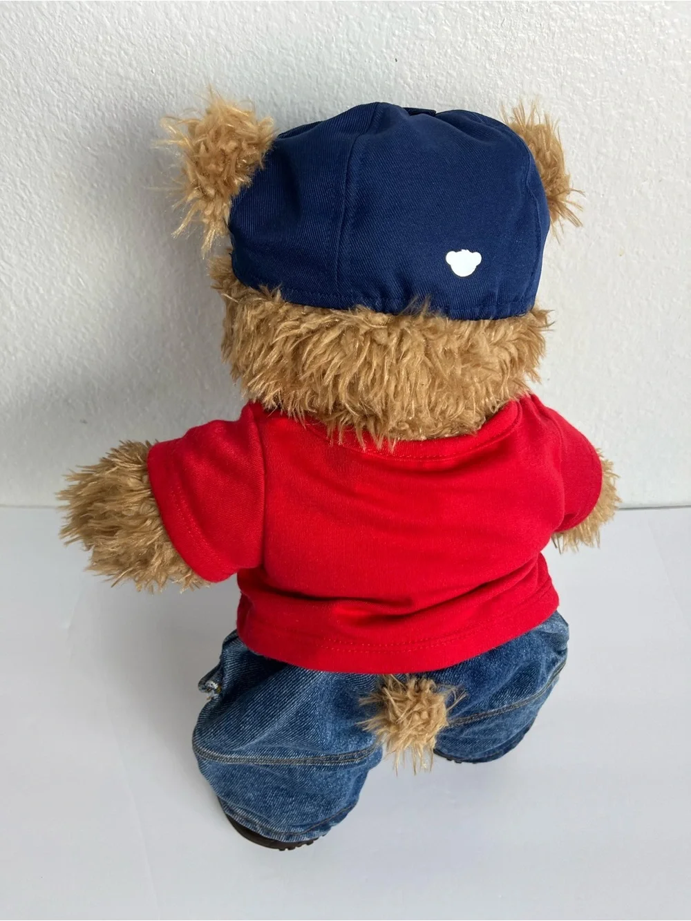 Build A Bear Life Good Brown Athletic Shoes Blue Hat Kids Red Top Cargo Pants